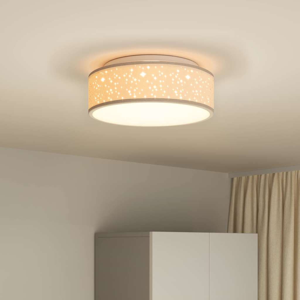 Deckenlampe mit Strahlern Schwarz 30 x 30 x 13,5 cm Stoff