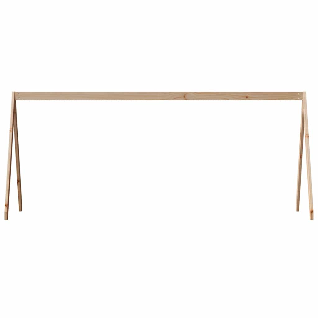 Dach für Kinderbett Weiß 209x95,5x88 cm Massivholz Kiefer