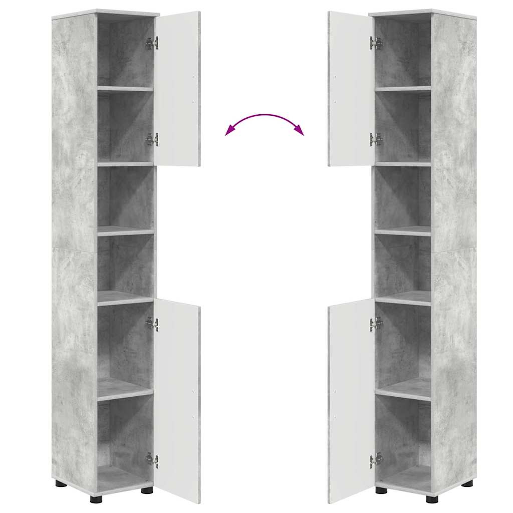 Badezimmermöbel-Set mit Tür 4 pcs Weiß Holzwerkstoff & Metall