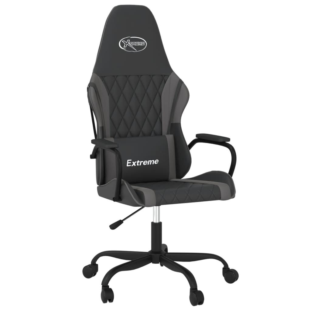Gaming-Stuhl mit Massagefunktion Schwarz und Blau Kunstleder