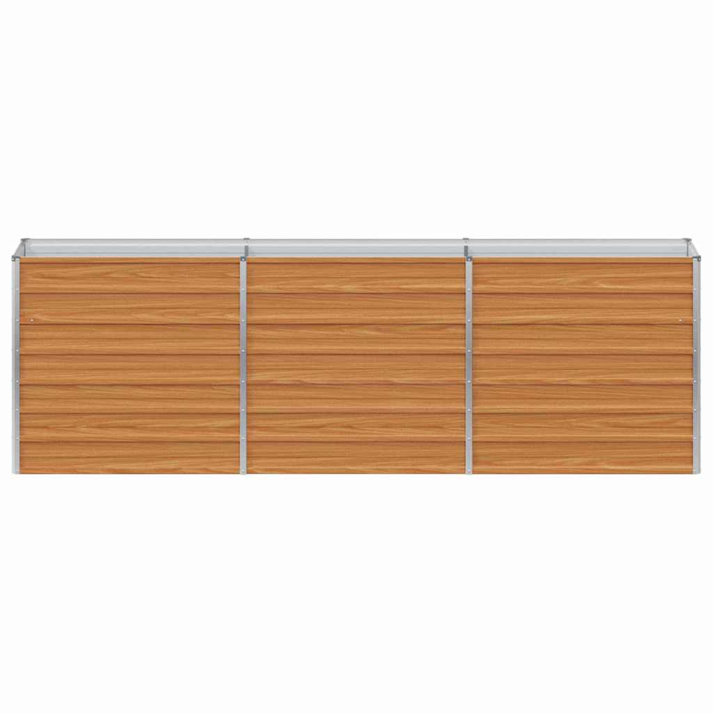 Hochbeet Hellbraun 100 x 100 x 77 cm Verzinkter Stahl