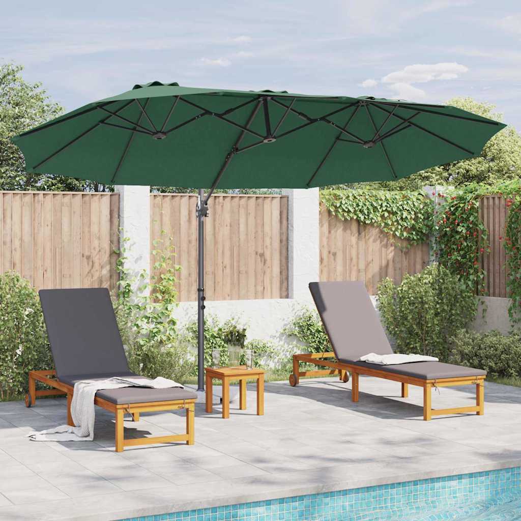 Sonnenschirm Sand 372 x 198 x 243 cm Polyester und Aluminium