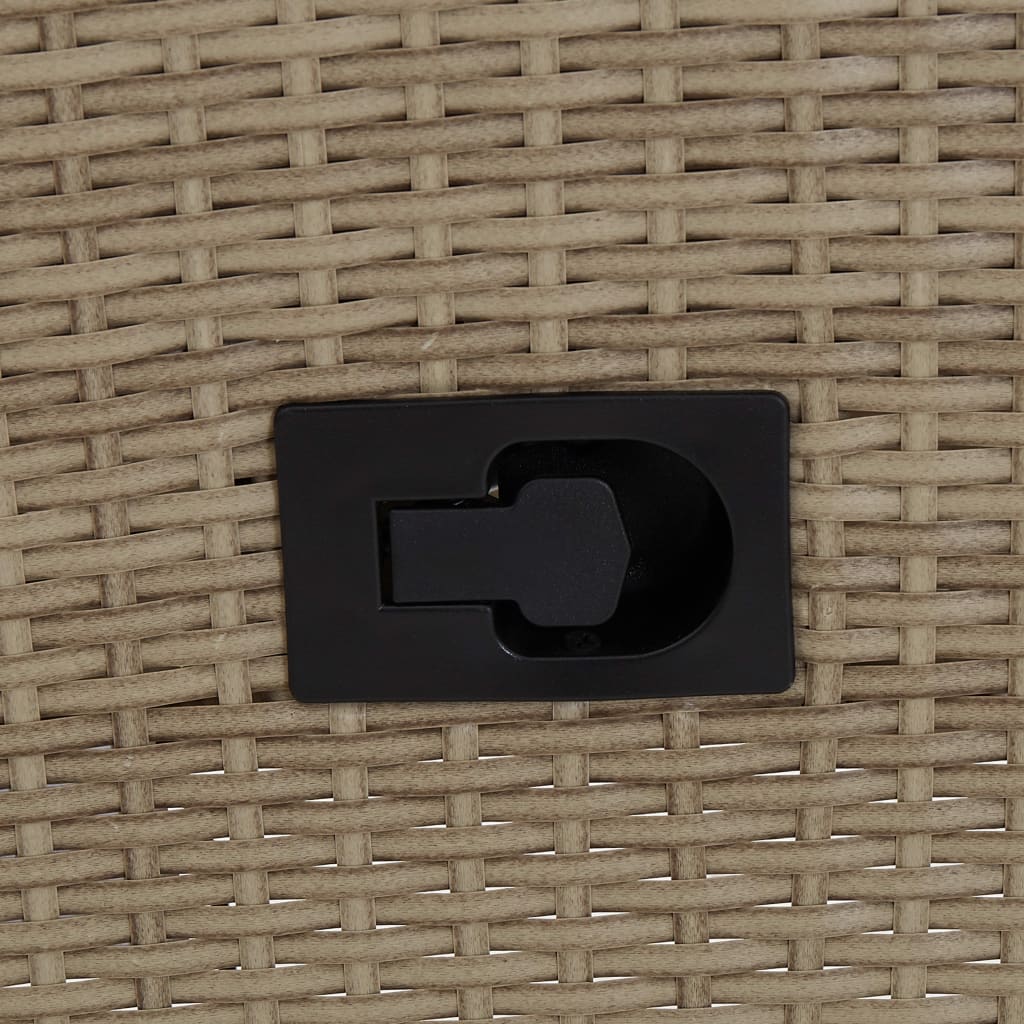 Garten-Liegestühle 2 Stk. mit Auflagen Poly Rattan Schwarz