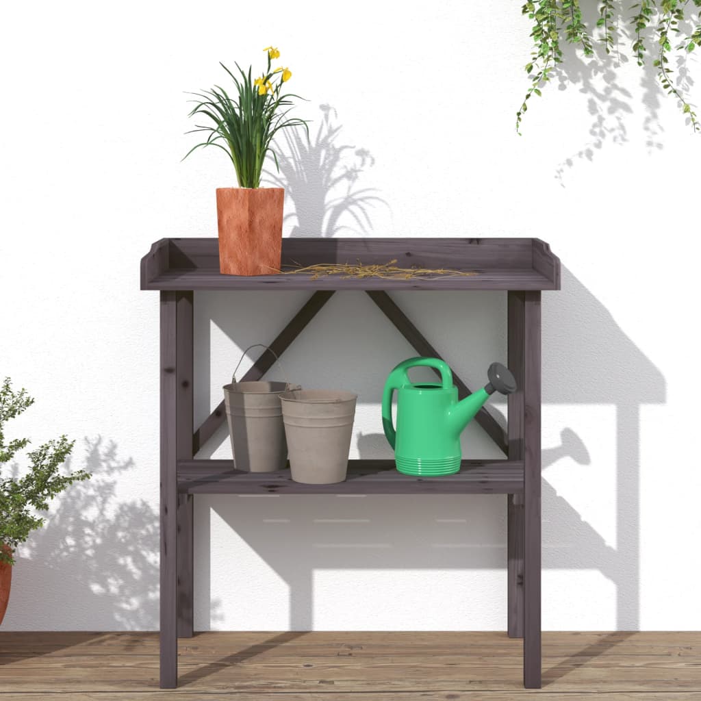 Pflanztisch mit Ablage 78x38x82,5 cm Massivholz Tanne