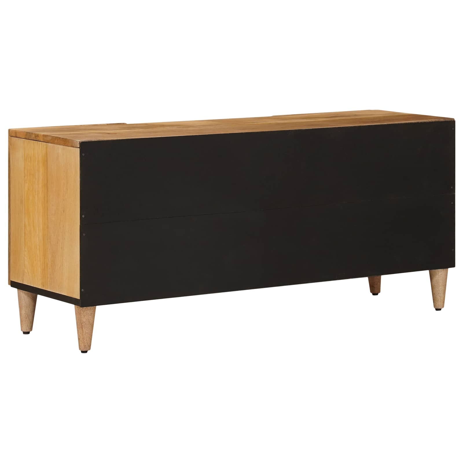TV-Schränk mit Tür Walnuss 105 x 33 x 46 cm Massivholz Mango