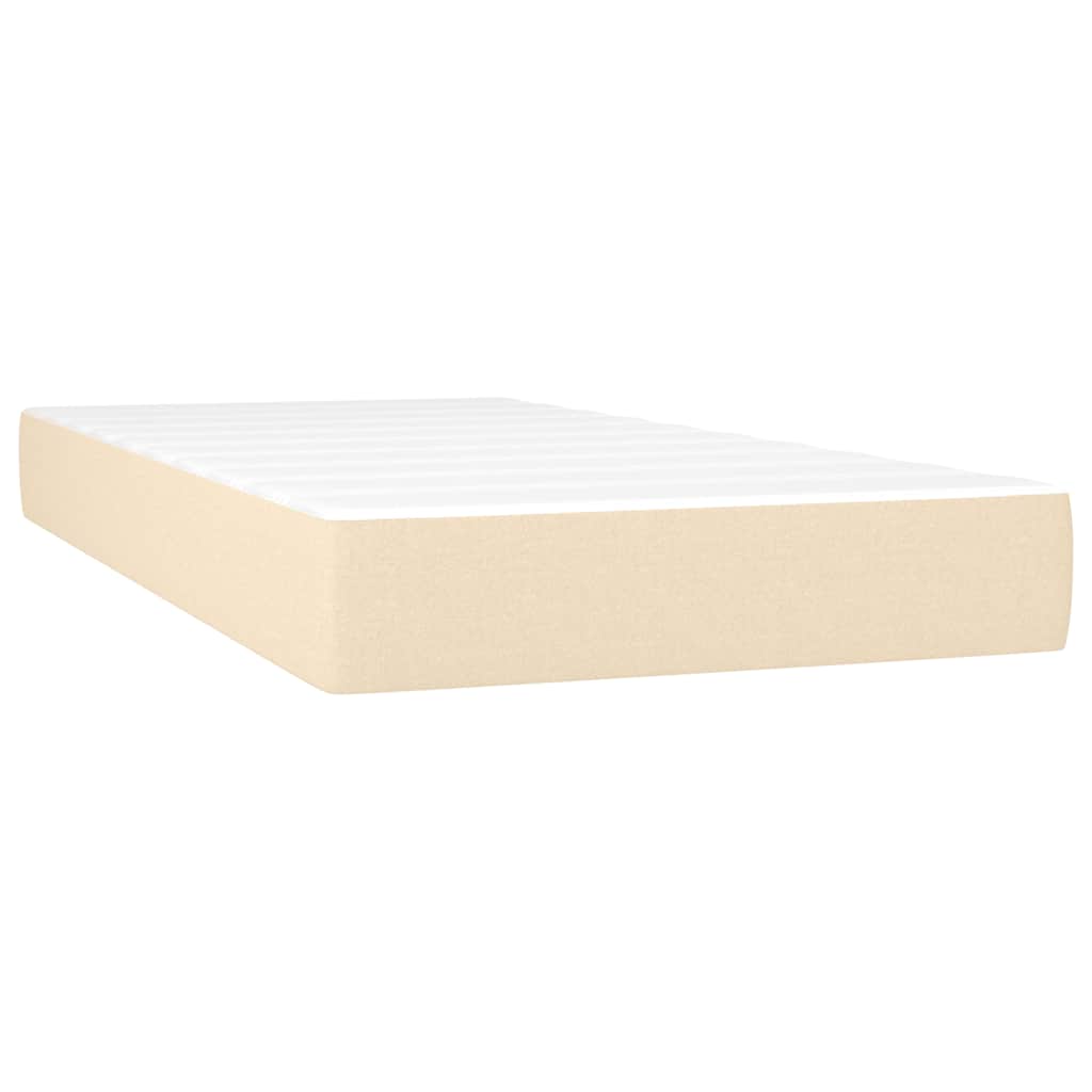 Taschenfederkernmatratze Mittel Hellgrau 80x200x20 cm Stoff