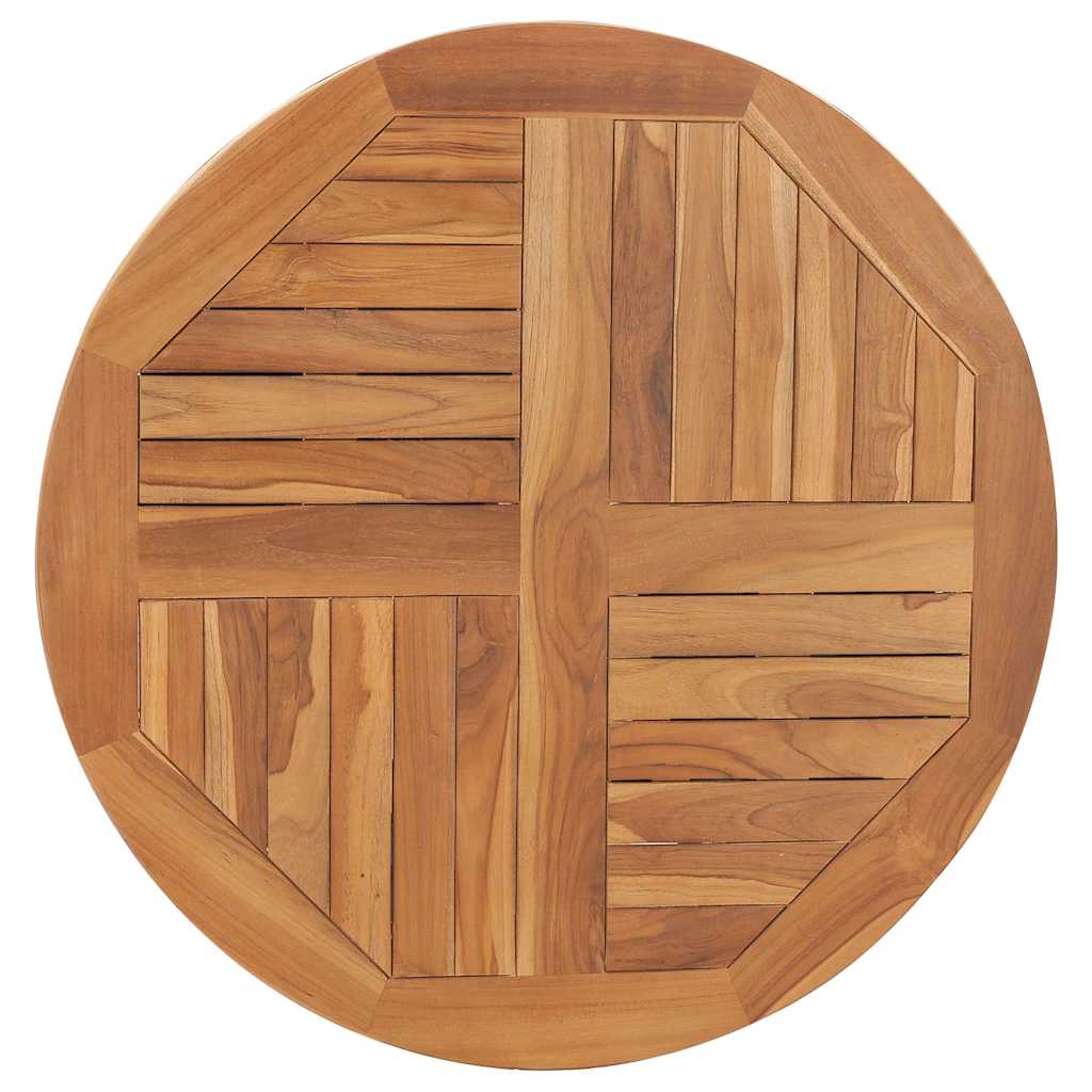 Tischplatte Massivholz Teak Rund 2,5 cm 40 cm