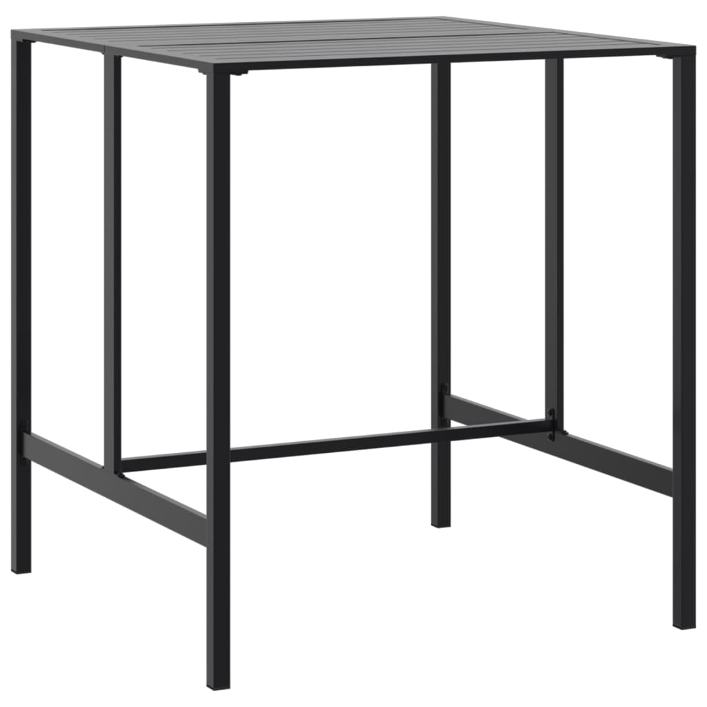 Bartisch Schwarz 50x50x110 cm Pulverbeschichteter Stahl