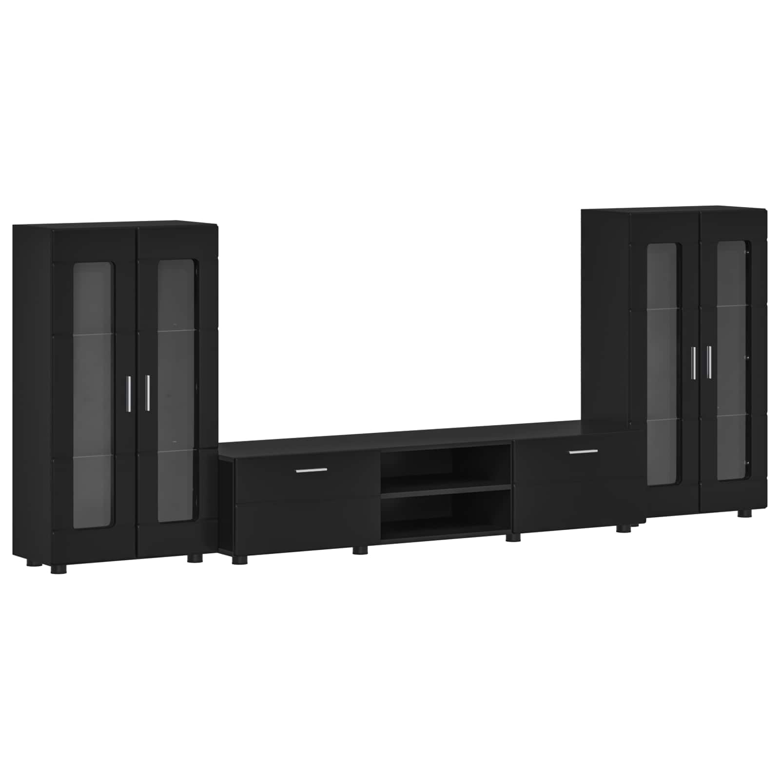 Highboard mit Regal FLORIN Weiß 60 x 35 x 182 cm Holzwerkstoff