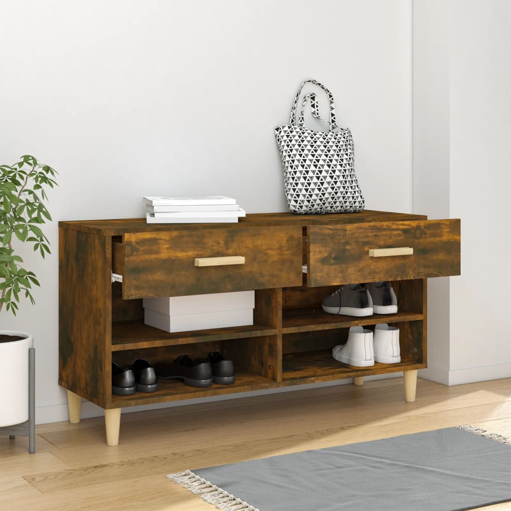 Schuhschrank Weiß 102x35x55 cm Holzwerkstoff