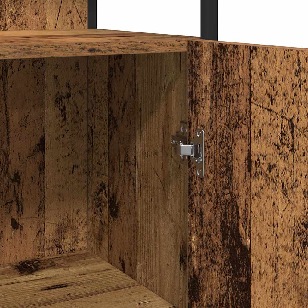 3-tlg. Badmöbel-Set Räuchereiche Holzwerkstoff