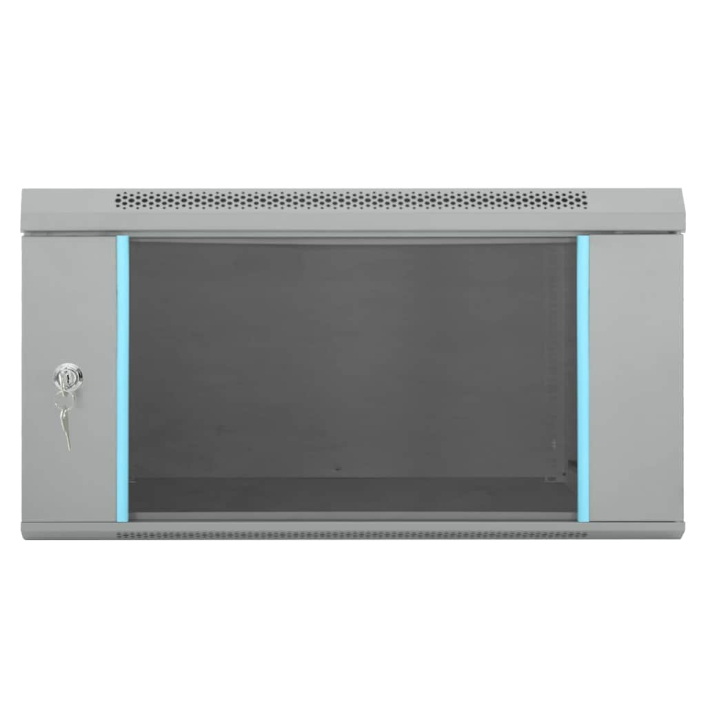 Netzwerkschrank mit Speicher Grau 60 x 45 x 28 cm Stahl