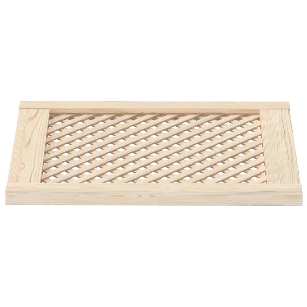 Schranktüren 2 Stk. Gitter-Design 39,5x39,5cm Massivholz Kiefer