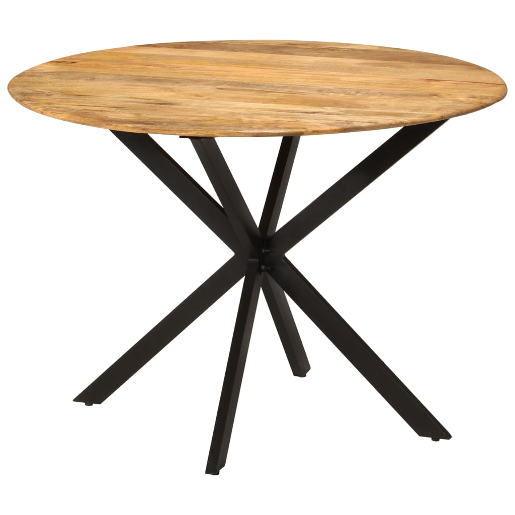 Esstisch Raues Massives Mangoholz und Stahl 120x77 cm