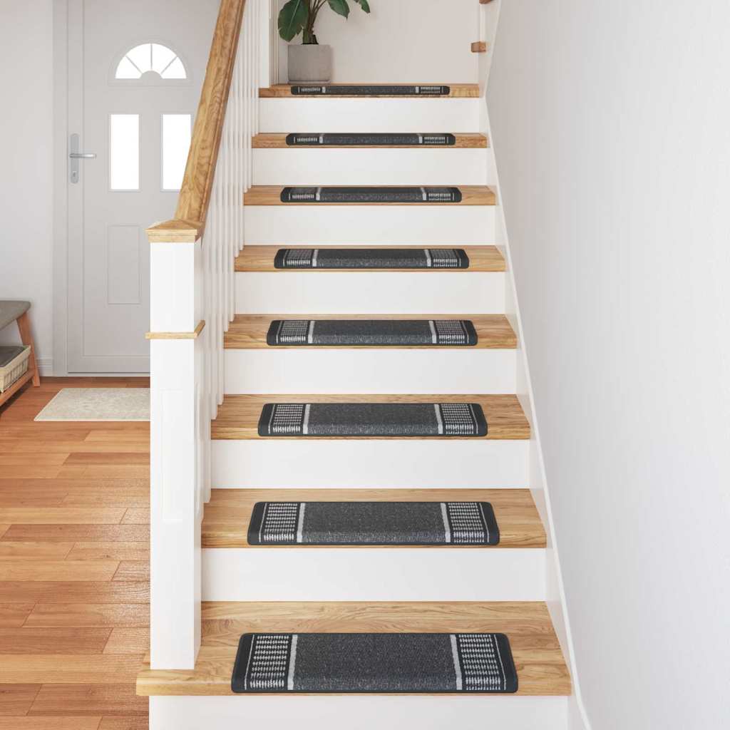 Selbstklebende Treppenschoner 15 pcs Anthrazit 65 x 21 x 4 cm