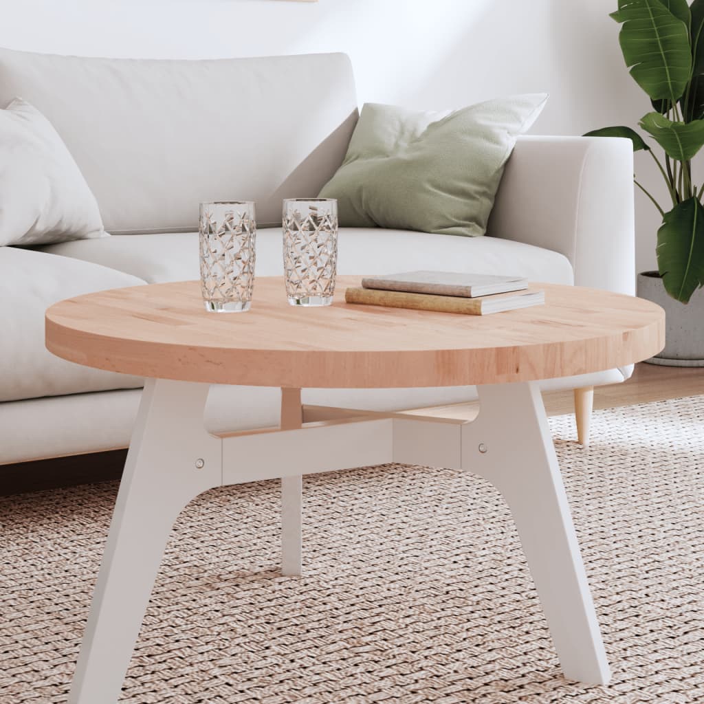 Tischplatte Ø30x1,5 cm Rund Massivholz Buche