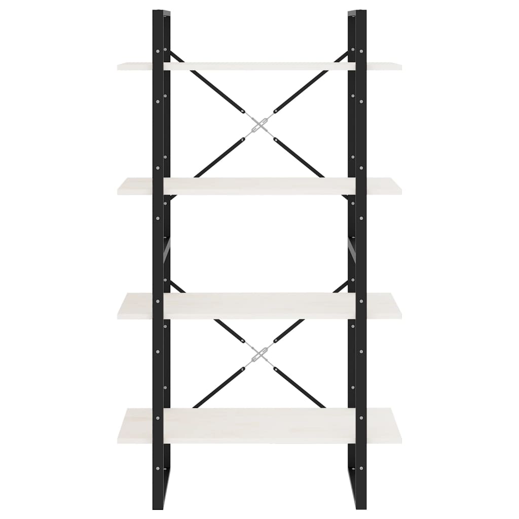 Bücherregal 2 Fächer Weiß 80x30x70 cm Holzwerkstoff