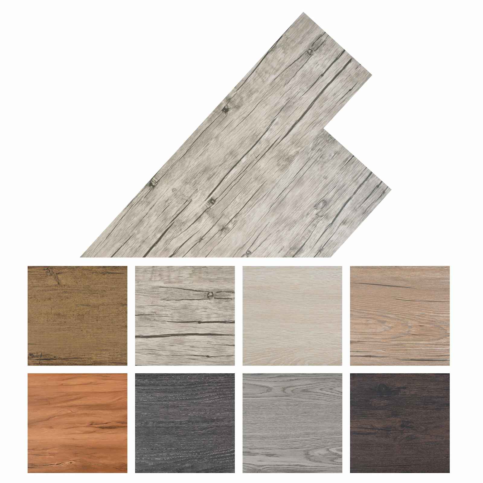 Bodenplanken 18 pcs Walnussbraun 5,26 m² PVC