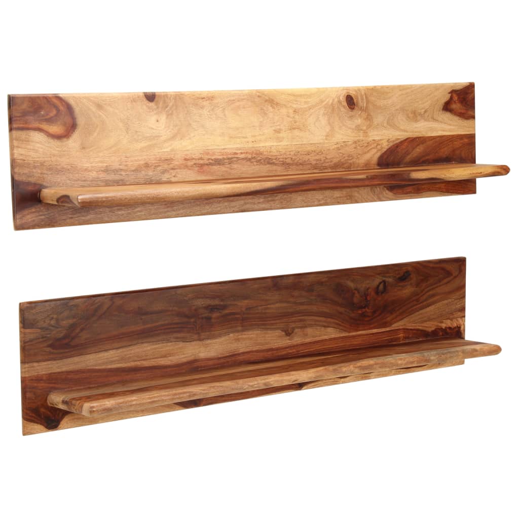 Wandregale 2 Stk. 58x26x20 cm Massivholz Akazie