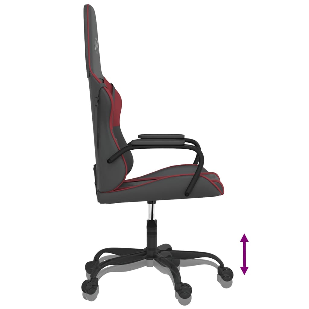 Gaming-Stuhl mit Massagefunktion Schwarz und Blau Kunstleder