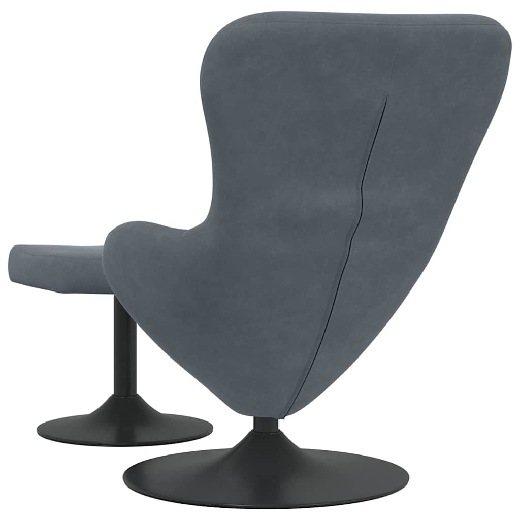 Eiersessel Blau Samt