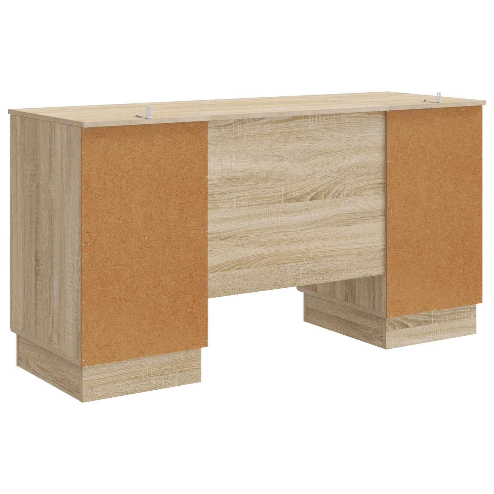Schreibtisch mit Regal Schwarz 142,5 x 50 x 75 cm Holzwerkstoff