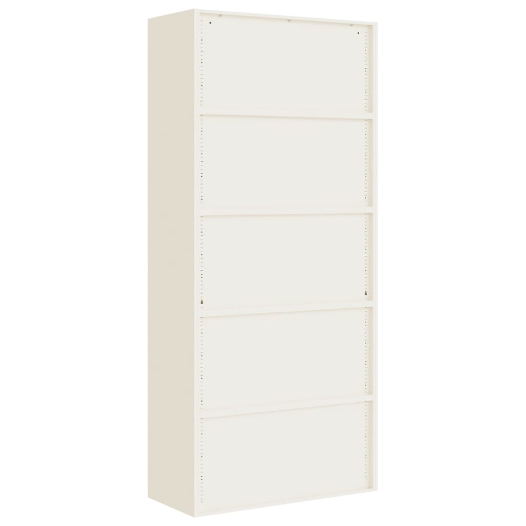 Aktenschrank mit 2 Türen Grau 90 cm Stahl