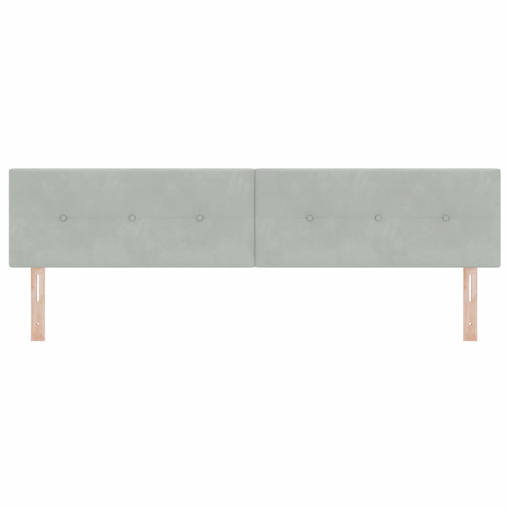 Kopfteil Hellgrau 80 cm Samt