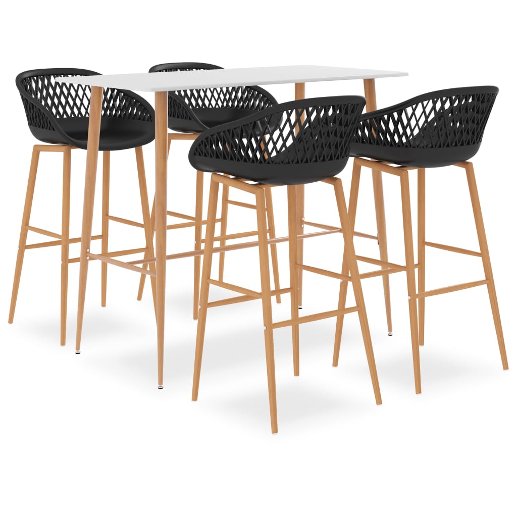 7-tlg. Bar-Set Weiß und Schwarz
