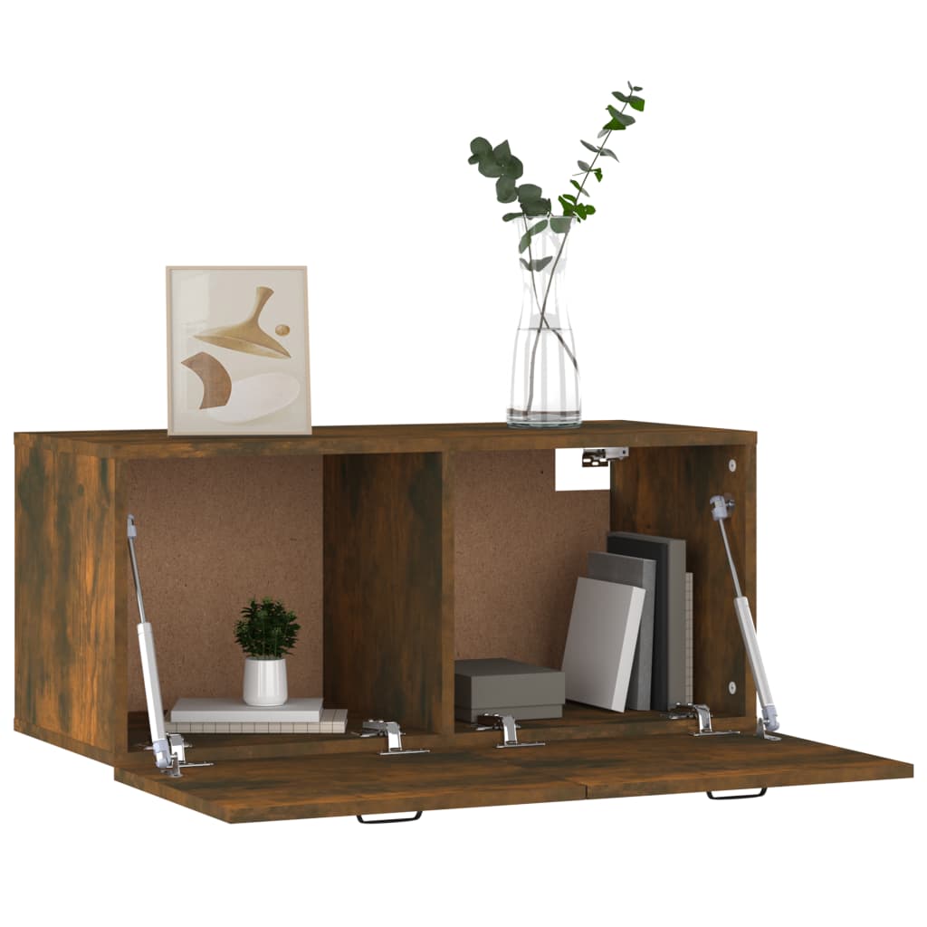 Wandschrank Weiß 80x36,5x35 cm Holzwerkstoff