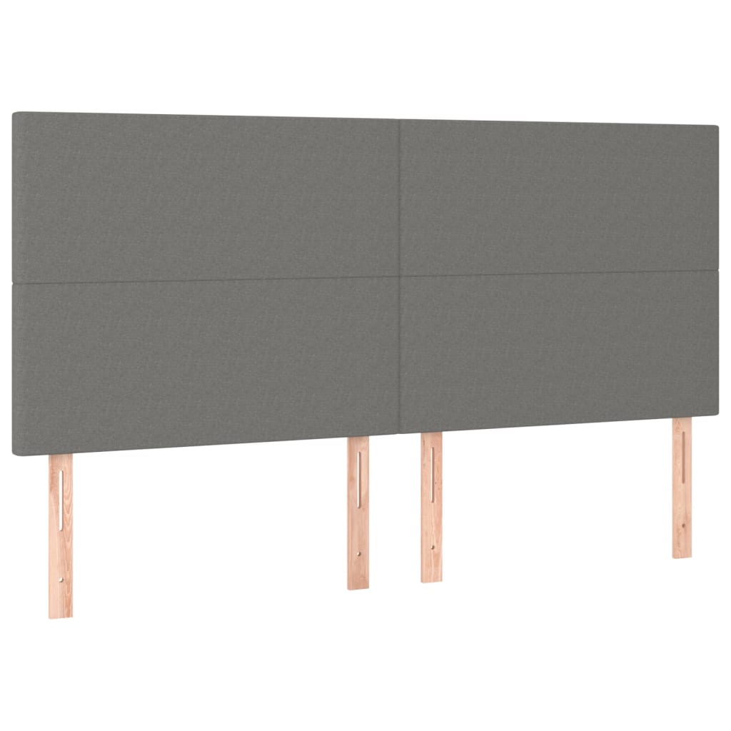 Kopfteil Hellgrau 80x5x118/128 cm Stoff