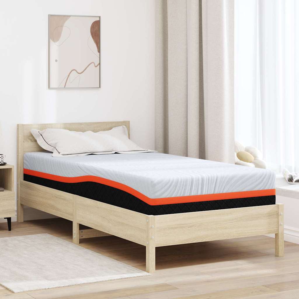 Matratze Weiß und Grau 80 x 160 cm Jacquard-Stoff