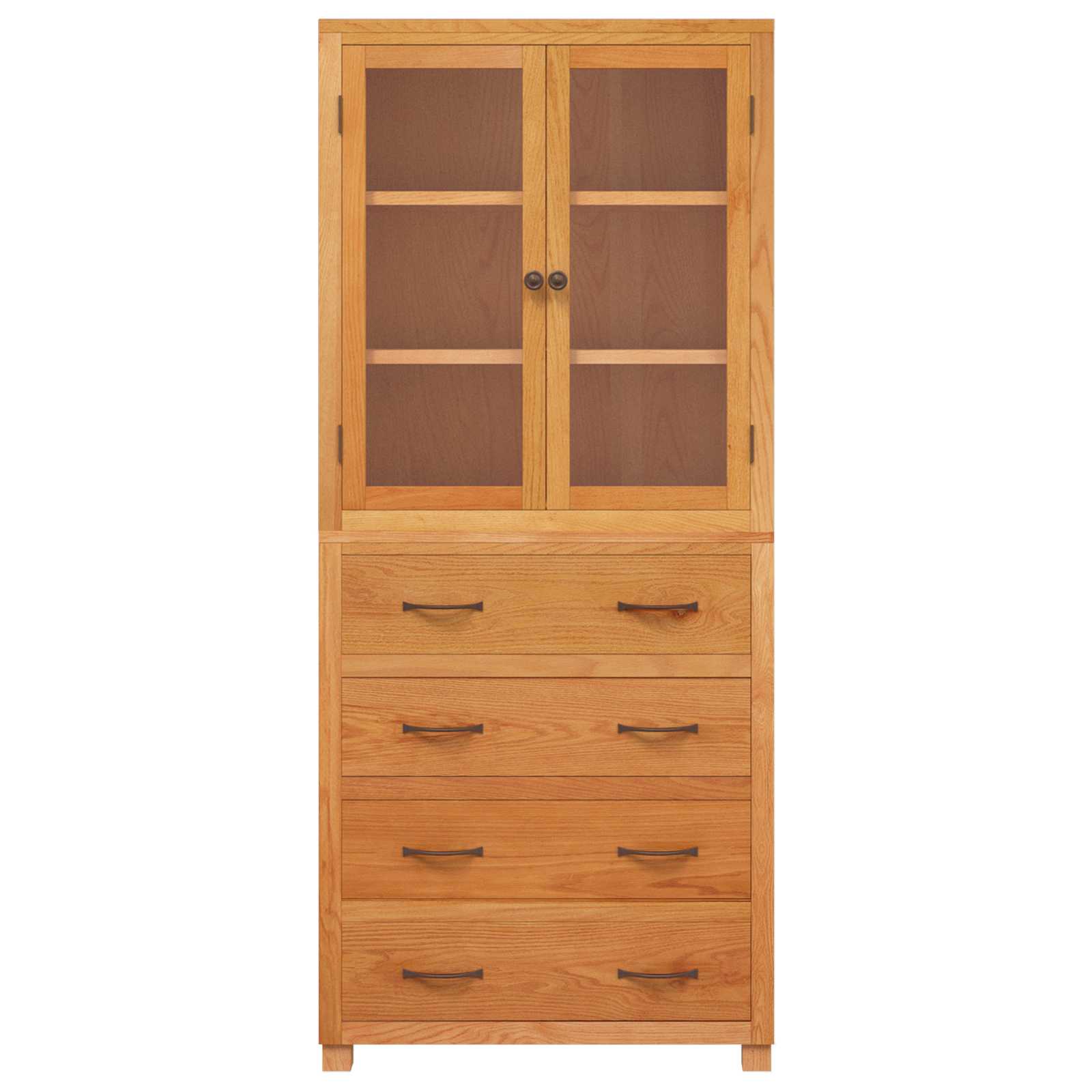 Aufbewahrungsmöbel-Set mit Regal 2 Stk. Natur 80 x 35 x 185 cm