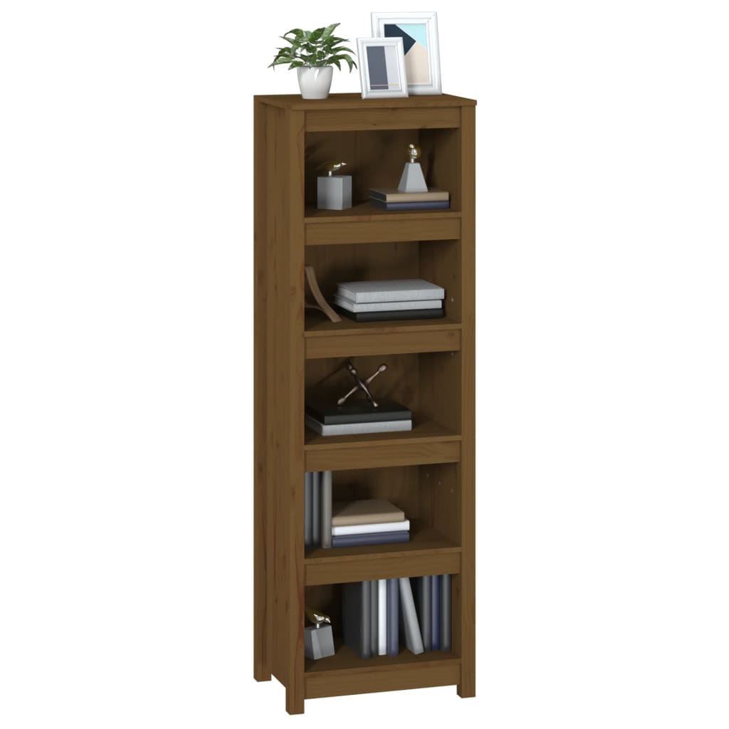 Bücherregal Grau 80x35x68 cm Massivholz Kiefer