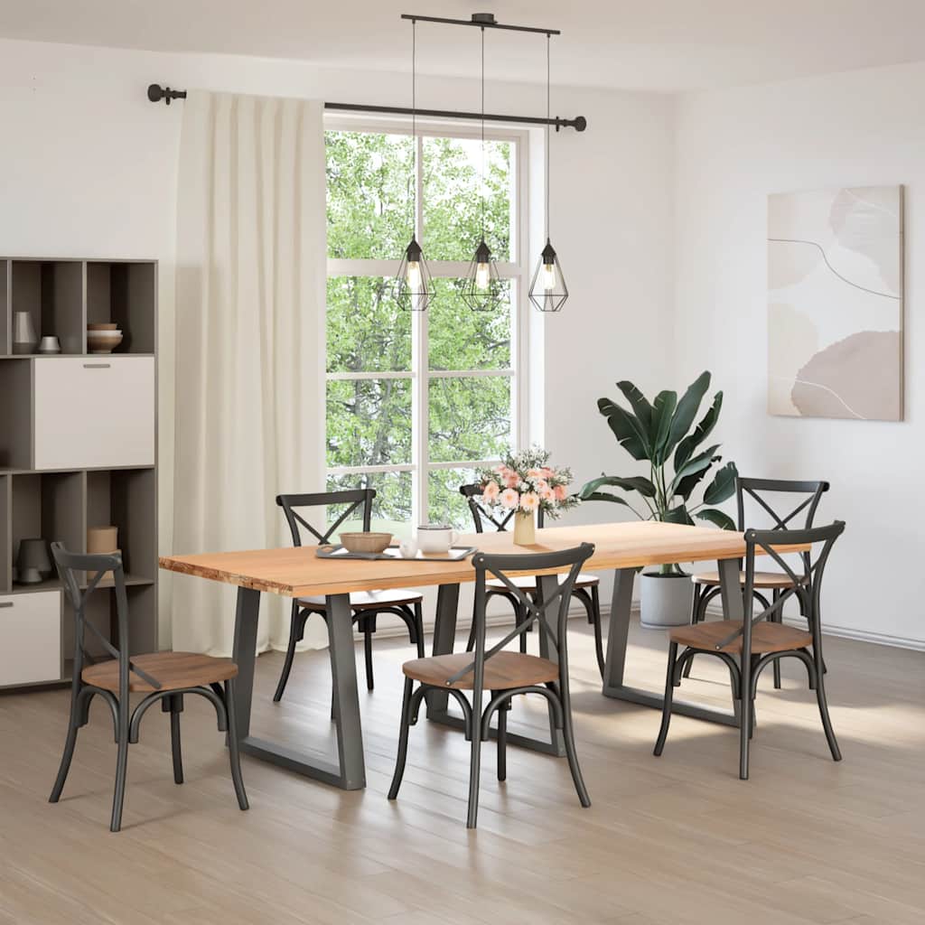 Couchtischbeine V-Form 2 Stück Schwarz 30x(30-31,3) cm Stahl