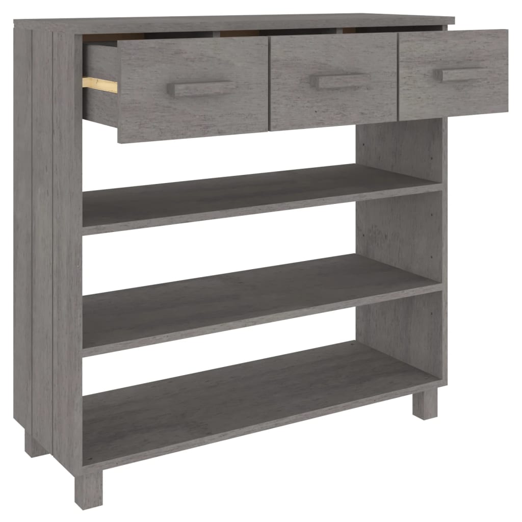 Konsolentisch HAMAR Honigbraun 90x35x90 cm Massivholz Kiefer
