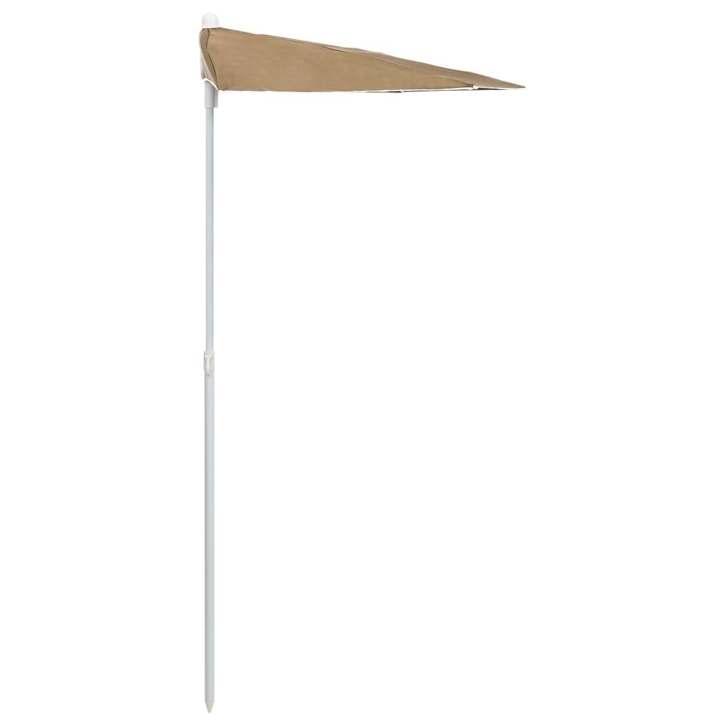 Halb-Sonnenschirm mit Mast 180x90 cm Anthrazit