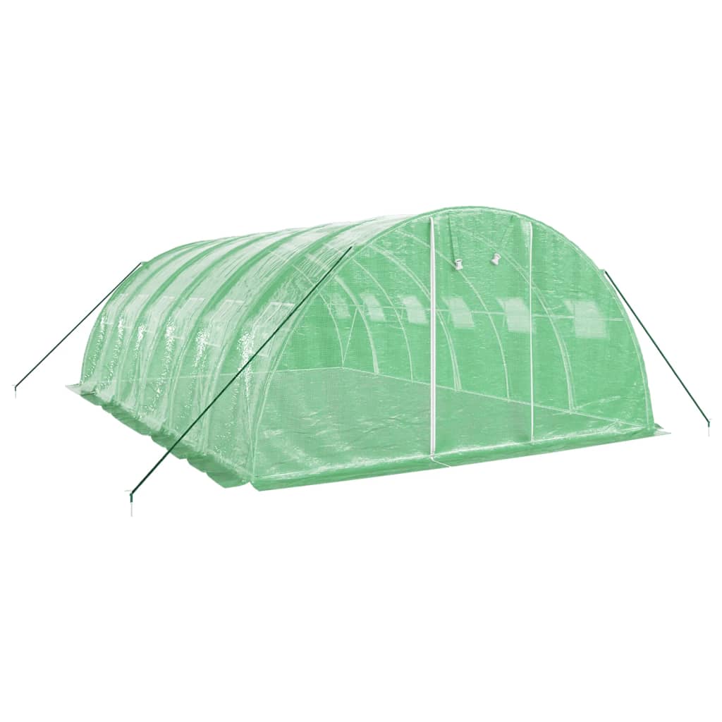 Gewächshaus mit Stahlrahmen Grün 8 m² 4x2x2 m