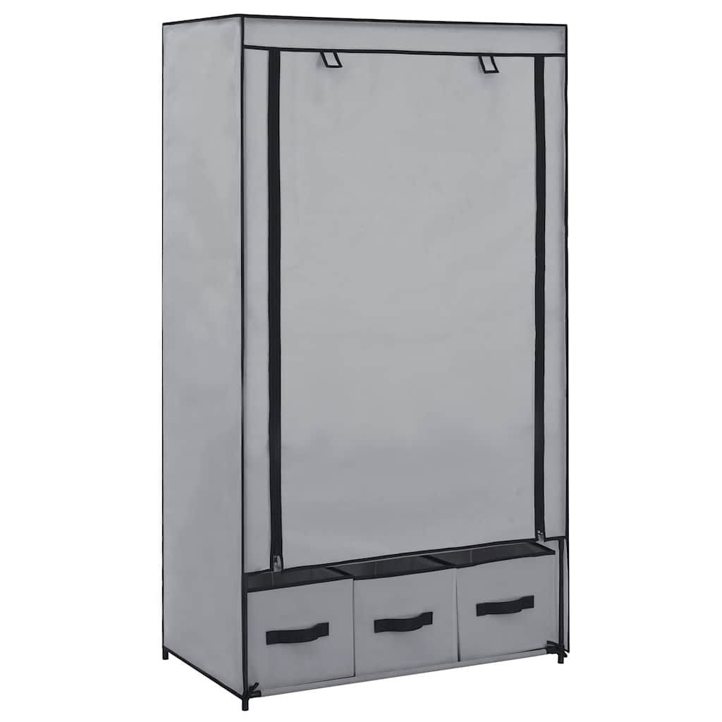 Kleiderschrank Schwarz 87 x 49 x 159 cm Stoff