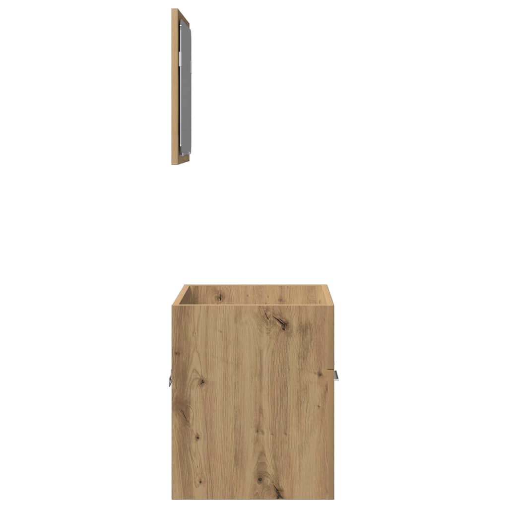 2-tlg. Badmöbel-Set Weiß Holzwerkstoff