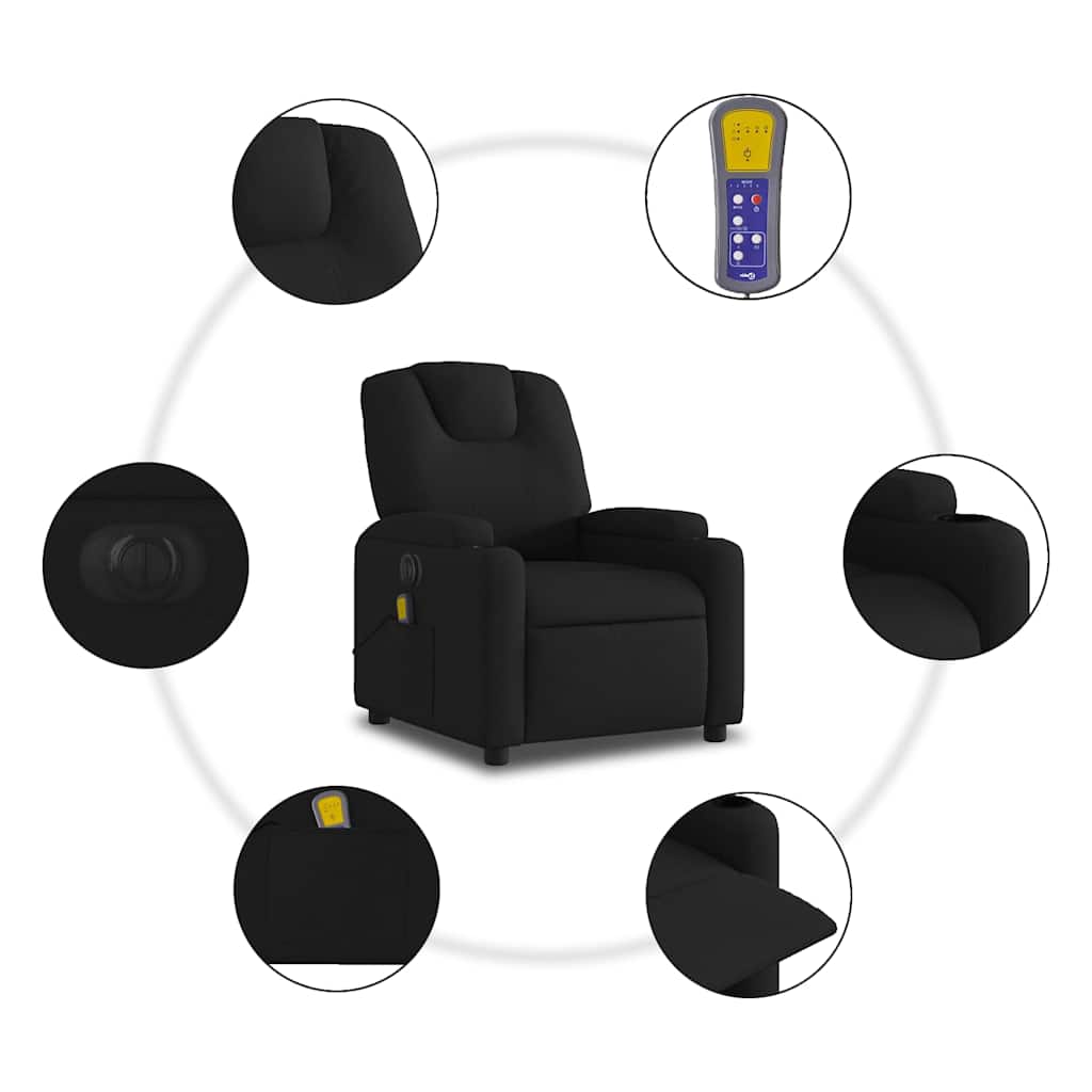 Relaxsessel Elektrisch Hellgrau Stoff