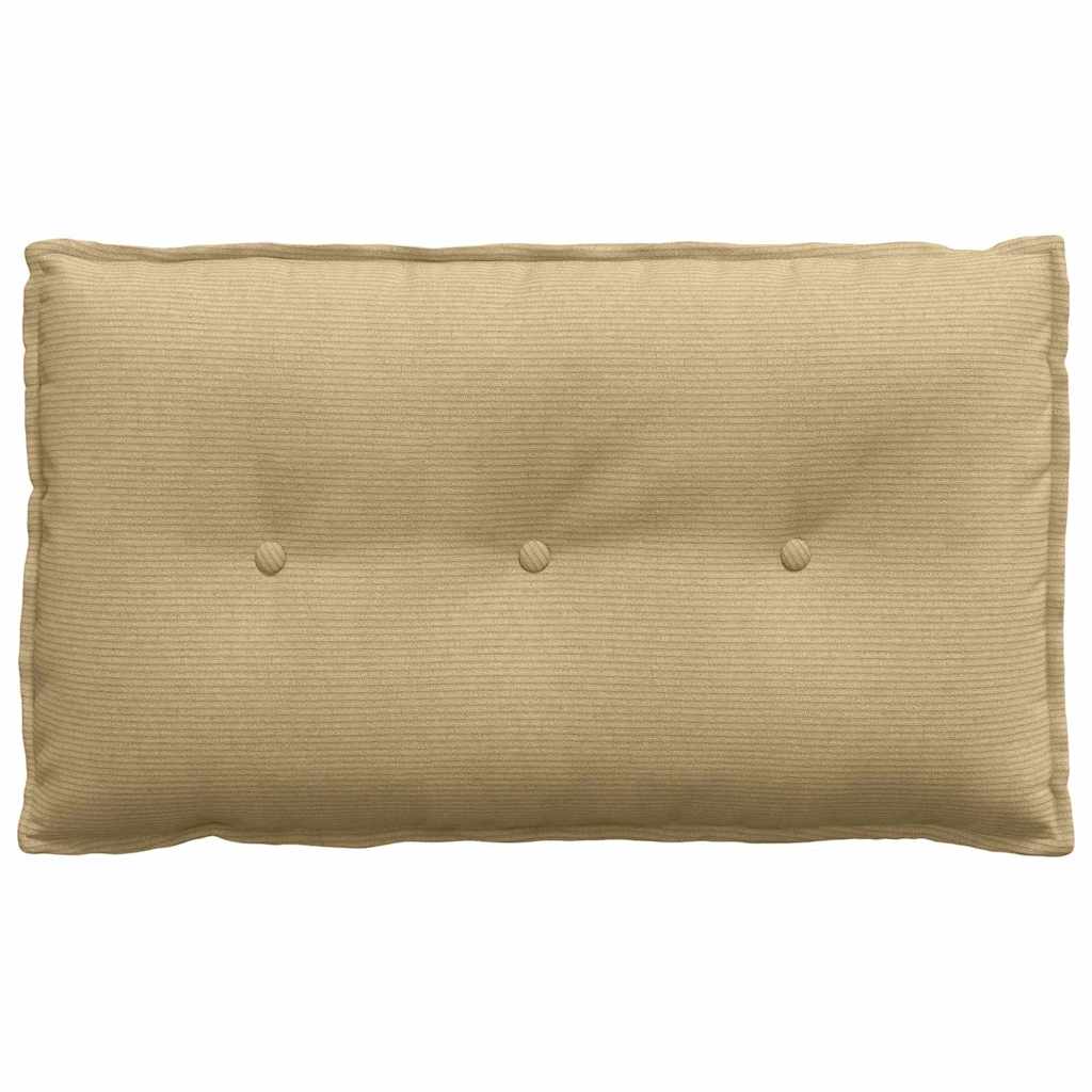 Rückenkissen Hellgrau 50 x 45 cm Cordstoff