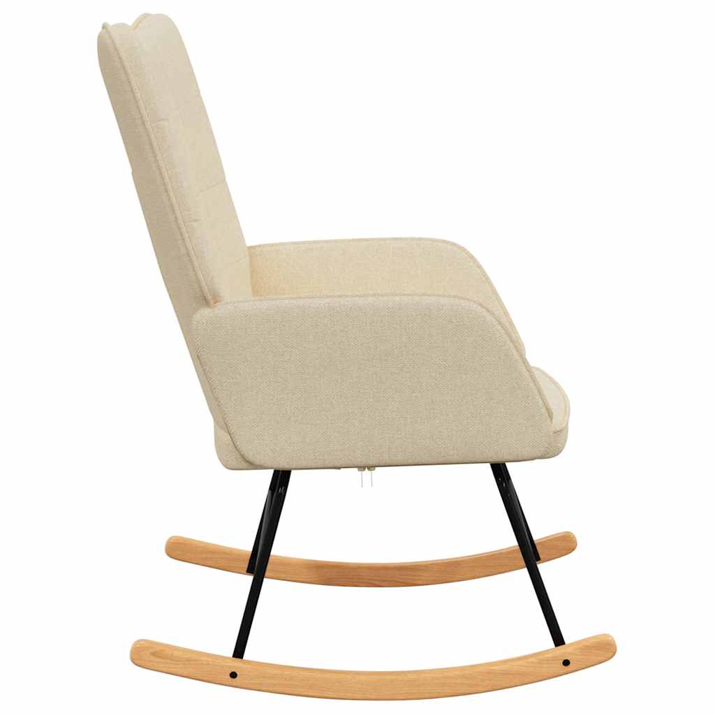 Schaukelstuhl Taupe Stoff