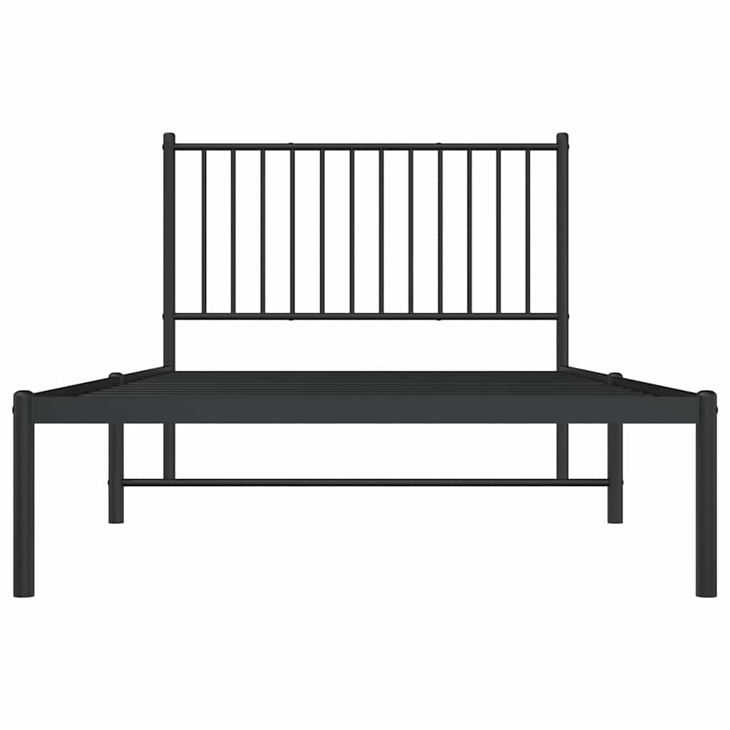 Bettgestell Metall Schwarz 75x190 cm