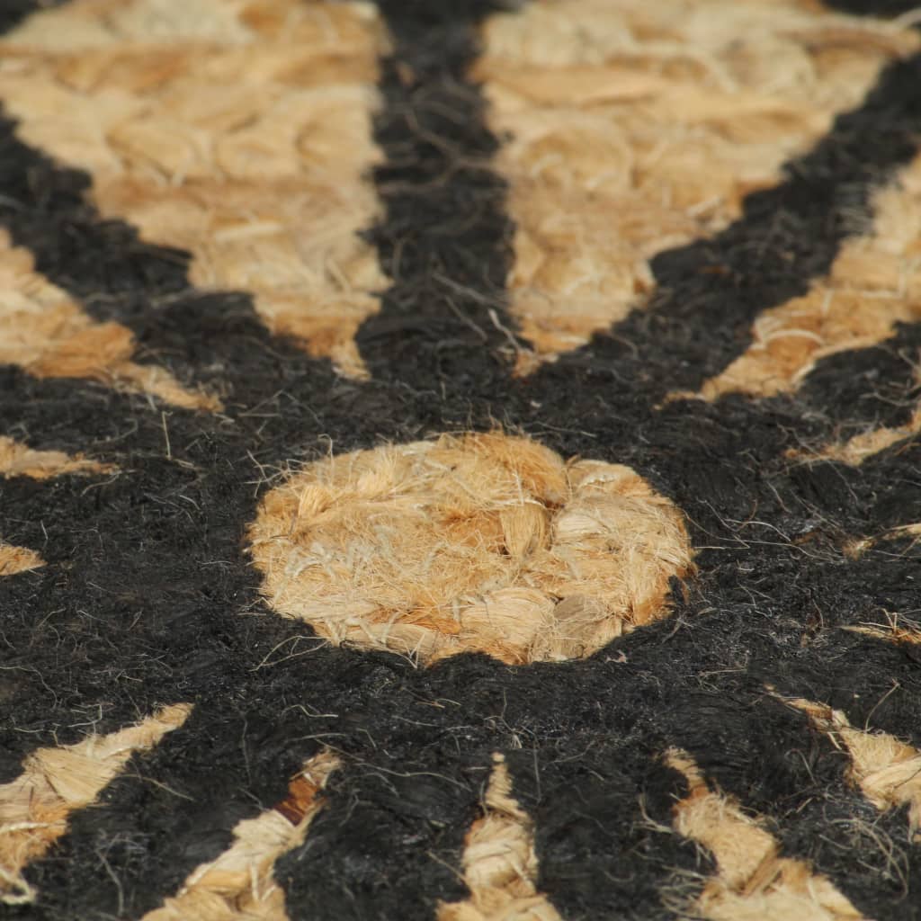 Teppich Handgefertigt Jute mit Dreiecksmuster 150 cm