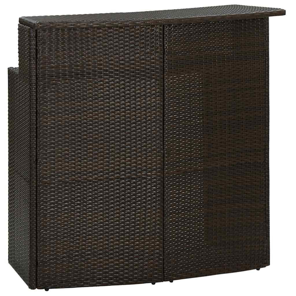 Garten-Bartisch Grau 120x55x110 cm Poly Rattan