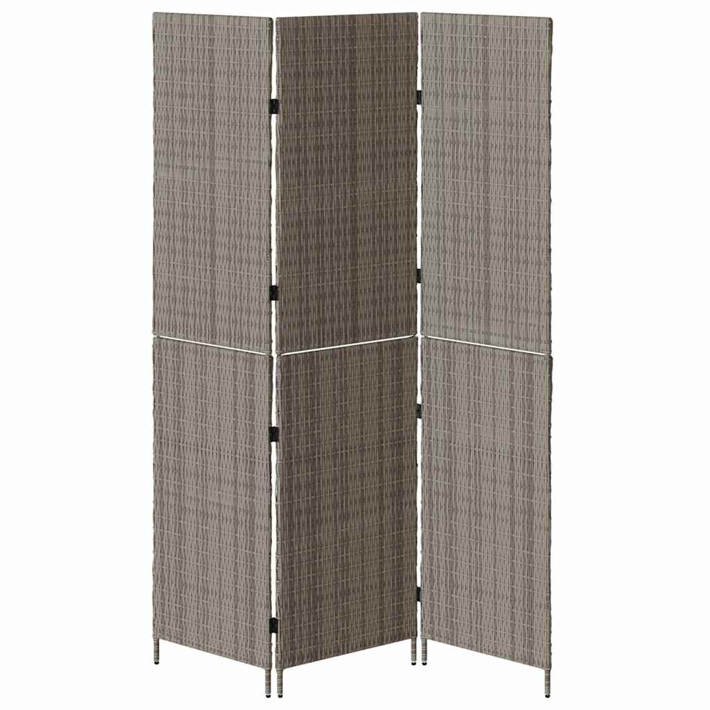 Raumteiler Schwarz 146 x 180 cm Poly-Rattan
