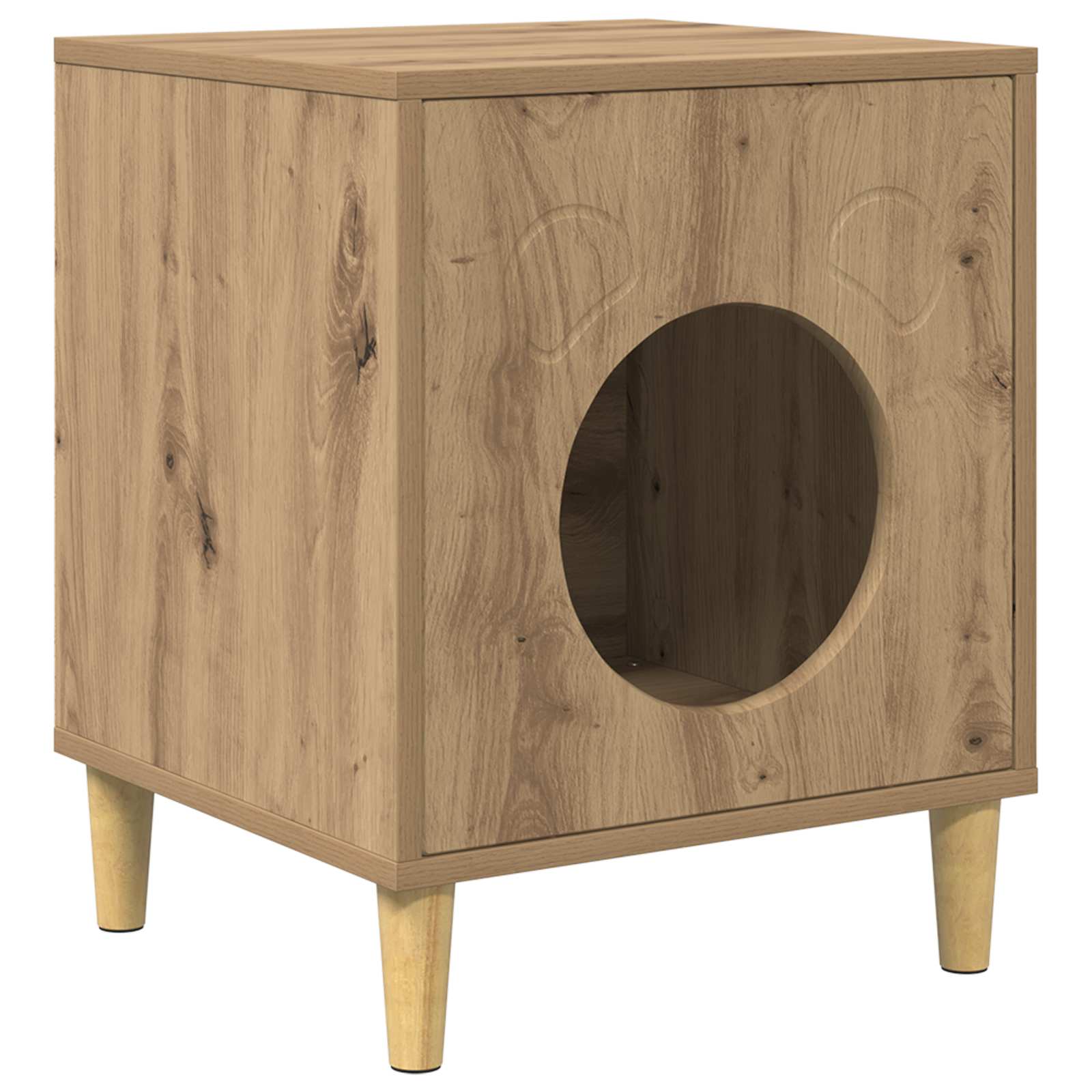 Katzenhaus Weiß 42,5 x 40 x 53 cm Holzwerkstoff