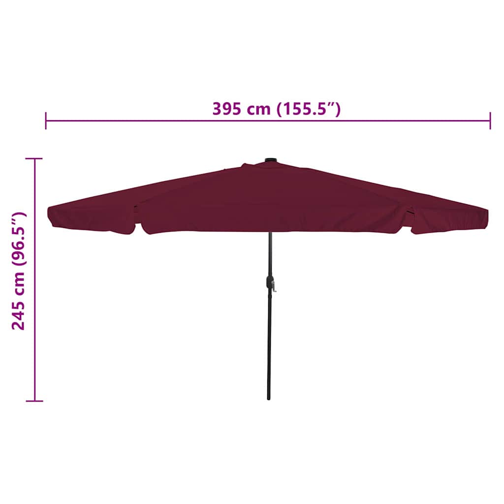 Garten-Sonnenschirm Sand und Anthrazit 395 x 395 x 245 cm