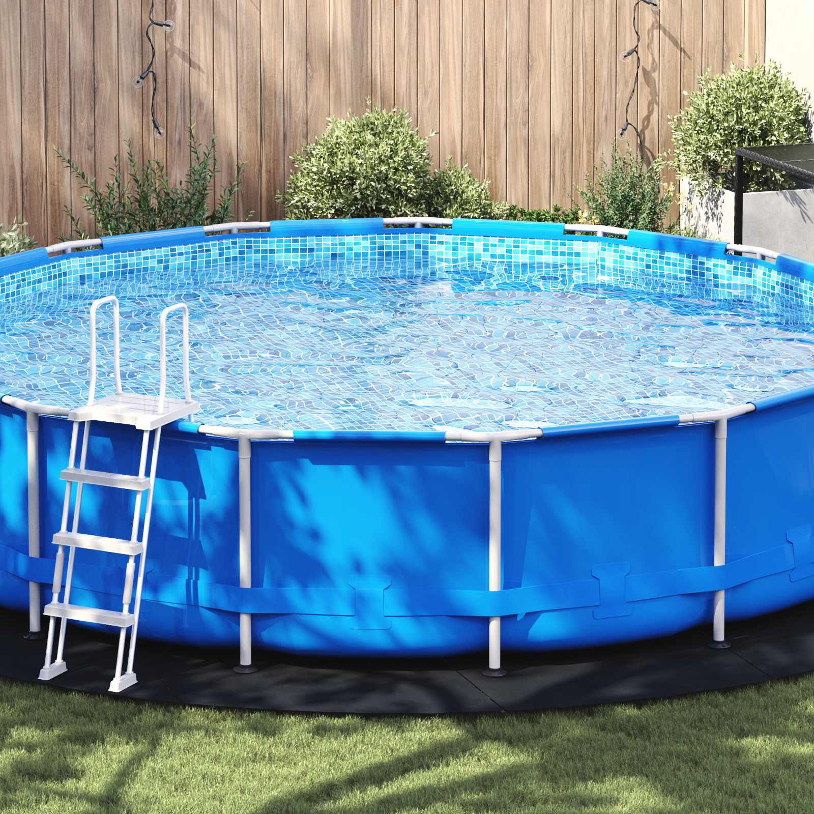 Bodenfolie für Pools Schwarz Ø 244 cm Vliesstoff